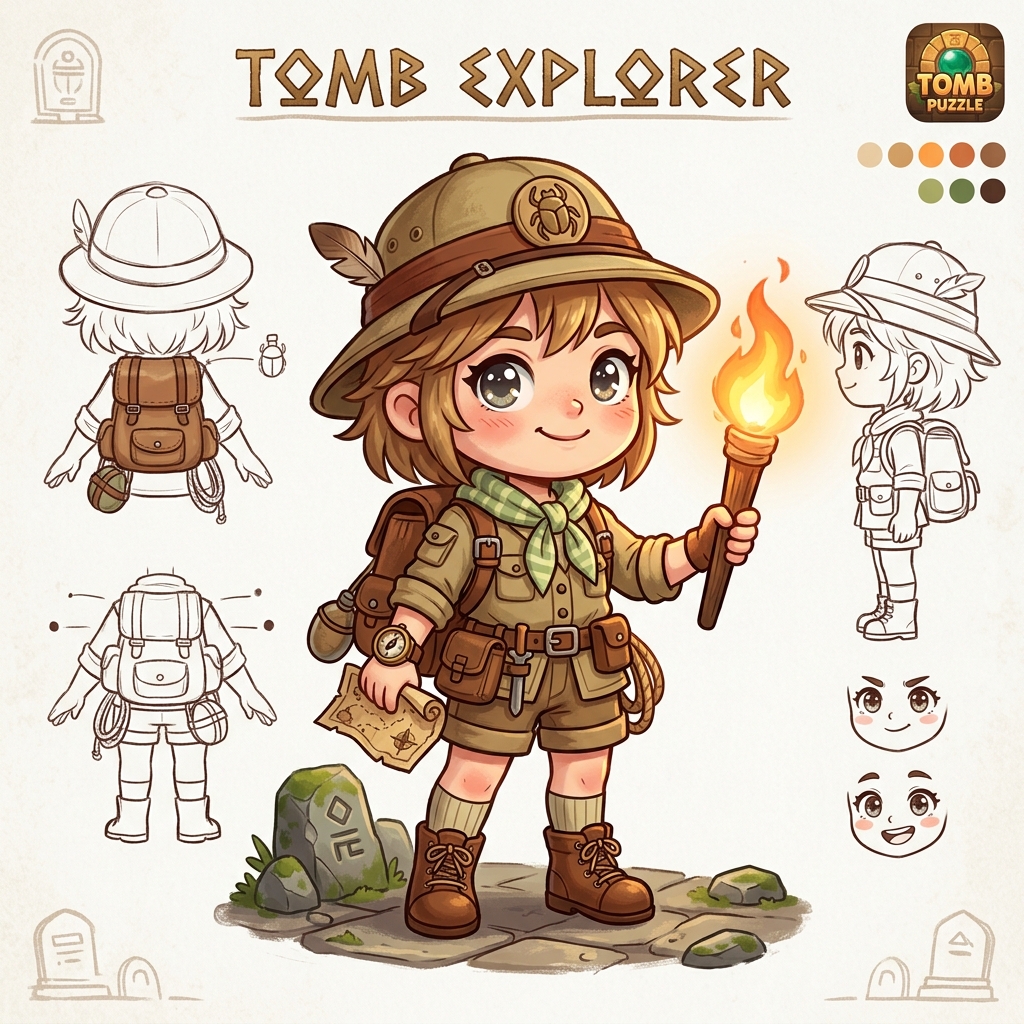 Cute Explorer Mascot
